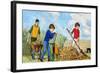 Sweeping Up Autumn Leaves-Clive Uptton-Framed Giclee Print