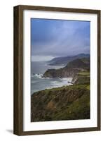 Sweeping view of the Big Sur coastline with Bixby Bridge-Sheila Haddad-Framed Photographic Print