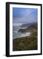 Sweeping view of the Big Sur coastline with Bixby Bridge-Sheila Haddad-Framed Photographic Print