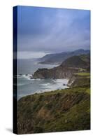 Sweeping view of the Big Sur coastline with Bixby Bridge-Sheila Haddad-Stretched Canvas