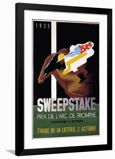 Sweepstake-AM. Cassandre-Framed Art Print