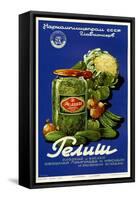 Sweet and Sour Relish Vegetable Condiment for Meat-null-Framed Stretched Canvas