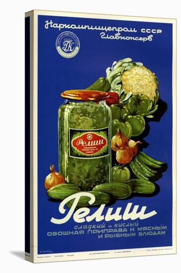 Sweet and Sour Relish Vegetable Condiment for Meat-null-Stretched Canvas