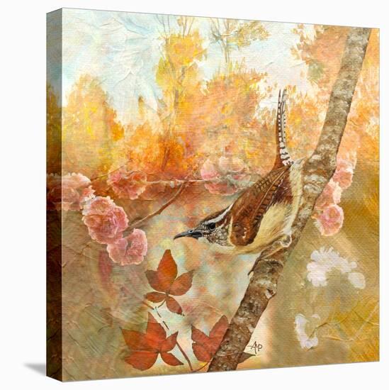 Sweet Autumn Carolina Wren-Angeles M Pomata-Stretched Canvas