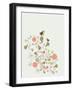 Sweet Bird Wallpaper Design-vecstock com-Framed Art Print