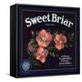 Sweet Briar Brand - La Verne, California - Citrus Crate Label-Lantern Press-Framed Stretched Canvas