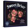 Sweet Briar Brand - La Verne, California - Citrus Crate Label-Lantern Press-Stretched Canvas