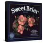 Sweet Briar Brand - La Verne, California - Citrus Crate Label-Lantern Press-Framed Stretched Canvas