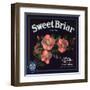 Sweet Briar Brand - La Verne, California - Citrus Crate Label-Lantern Press-Framed Art Print