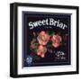 Sweet Briar Brand - La Verne, California - Citrus Crate Label-Lantern Press-Framed Art Print