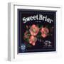 Sweet Briar Brand - La Verne, California - Citrus Crate Label-Lantern Press-Framed Art Print