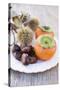 Sweet Chestnuts and Persimmons on Plate-Eising Studio - Food Photo and Video-Stretched Canvas