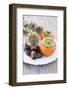 Sweet Chestnuts and Persimmons on Plate-Eising Studio - Food Photo and Video-Framed Photographic Print