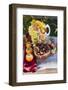 Sweet Chestnuts, Grapes, Persimmons, Apples and Autumn Leaves-Eising Studio - Food Photo and Video-Framed Photographic Print