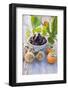 Sweet Chestnuts, Persimmons and Chestnut Leaves-Eising Studio - Food Photo and Video-Framed Photographic Print