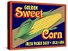 Sweet Corn Crate Label-Mark Frost-Stretched Canvas