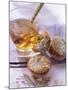 Sweet Courgette Muffins and a Cup of Tea-null-Mounted Photographic Print