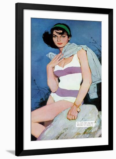 Sweet Enemy - Saturday Evening Post "Leading Ladies", October 5, 1957 pg.30-Lynn Buckham-Framed Giclee Print