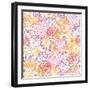 Sweet Flowers Seamless Pattern Background-Oksancia-Framed Art Print