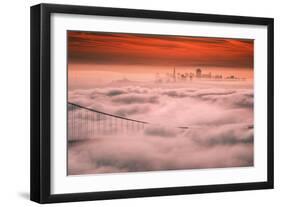 Sweet Fog City, Golden Gate Bridge, San Francisco Bay Area Sunrise-Vincent James-Framed Photographic Print