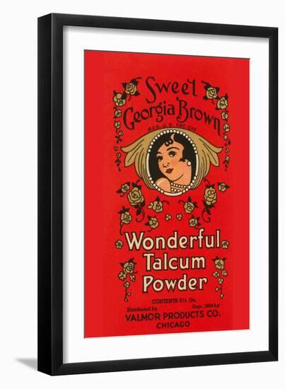 Sweet Georgia Brown Wonderful Talcum Powder-null-Framed Art Print