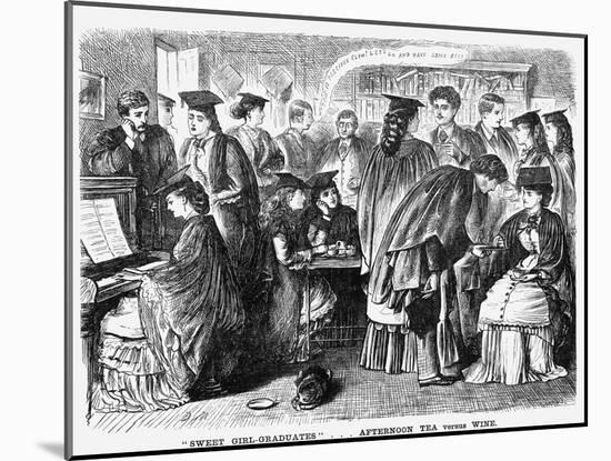 Sweet Girl-Graduates...'Afternoon Tea Versus Wine, 1872-Joseph Swain-Mounted Giclee Print