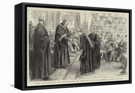 Sweet Girl Graduates, the Vice-Chancellor (Sir James Paget) Conferring Degrees at London University-null-Framed Stretched Canvas