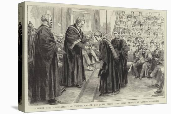 Sweet Girl Graduates, the Vice-Chancellor (Sir James Paget) Conferring Degrees at London University-null-Stretched Canvas