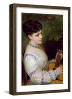 Sweet Harmony, 1869 (Oil on Canvas)-Jerry Barrett-Framed Giclee Print