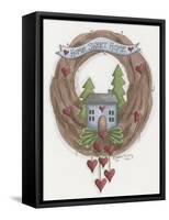 Sweet Home Wreath-Debbie McMaster-Framed Stretched Canvas