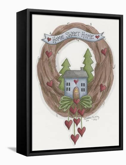 Sweet Home Wreath-Debbie McMaster-Framed Stretched Canvas