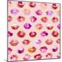 Sweet Love Kisses Pink Lips-Ninola Designs-Mounted Art Print