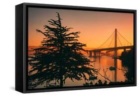 Sweet Morning Light at Oakland Bay Bridge, East Bay-Vincent James-Framed Stretched Canvas