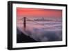 Sweet New Fog City Candy Sky Sunrise Golden Gate Bridge San Francisco-Vincent James-Framed Premium Photographic Print