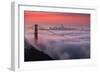 Sweet New Fog City Candy Sky Sunrise Golden Gate Bridge San Francisco-Vincent James-Framed Premium Photographic Print