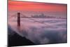 Sweet New Fog City Candy Sky Sunrise Golden Gate Bridge San Francisco-Vincent James-Mounted Premium Photographic Print