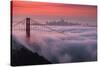 Sweet New Fog City Candy Sky Sunrise Golden Gate Bridge San Francisco-Vincent James-Stretched Canvas