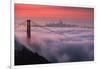 Sweet New Fog City Candy Sky Sunrise Golden Gate Bridge San Francisco-Vincent James-Framed Photographic Print
