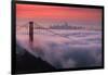 Sweet New Fog City Candy Sky Sunrise Golden Gate Bridge San Francisco-Vincent James-Framed Photographic Print