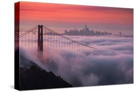 Sweet New Fog City Candy Sky Sunrise Golden Gate Bridge San Francisco-Vincent James-Stretched Canvas