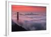 Sweet New Fog City Candy Sky Sunrise Golden Gate Bridge San Francisco-Vincent James-Framed Photographic Print