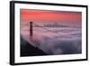 Sweet New Fog City Candy Sky Sunrise Golden Gate Bridge San Francisco-Vincent James-Framed Photographic Print