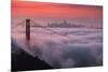 Sweet New Fog City Candy Sky Sunrise Golden Gate Bridge San Francisco-Vincent James-Mounted Photographic Print