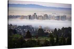 Sweet Oakland Flow, Fog and Soft Mood Downtoen East bay-Vincent James-Stretched Canvas