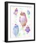 Sweet Owls-Oxana Zaiko-Framed Giclee Print