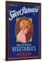 Sweet Patootie Vegetable Label - Turlock, CA-Lantern Press-Framed Art Print