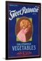 Sweet Patootie Vegetable Label - Turlock, CA-Lantern Press-Framed Art Print