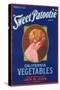 Sweet Patootie Vegetable Label - Turlock, CA-Lantern Press-Stretched Canvas