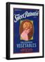 Sweet Patootie Vegetable Label - Turlock, CA-Lantern Press-Framed Art Print