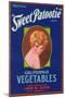 Sweet Patootie Vegetable Label - Turlock, CA-Lantern Press-Mounted Art Print